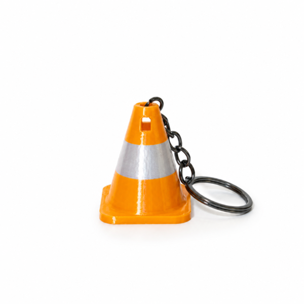 Chaveiro cone laranja e branco, Peça da Rua