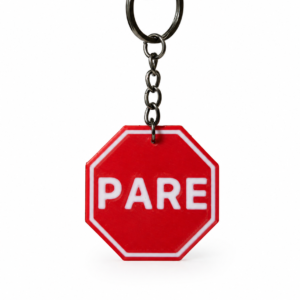 chaveiro-pare-studio Chaveiro Placa Pare