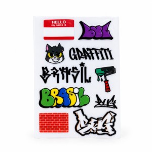 Folha DTF com 10 artes, 6,8 x 4,6 cm