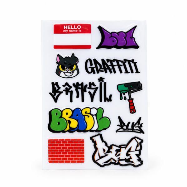 Folha DTF com 10 artes, 6,8 x 4,6 cm