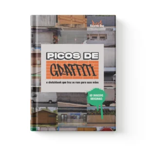 Sketchbook Picos de Graffiti de capa dura com colagem de fotos de muros e portões